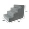 Pet Adobe Pet Adobe High Density Foam Stairs 4 Step Design, Ramp for Small Dogs, Cats with Cover, Gray 478231LDT - alternate 2